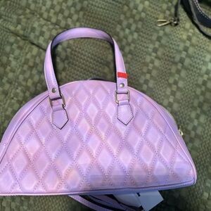 Chic Lavender Quilted Shoulder Bag